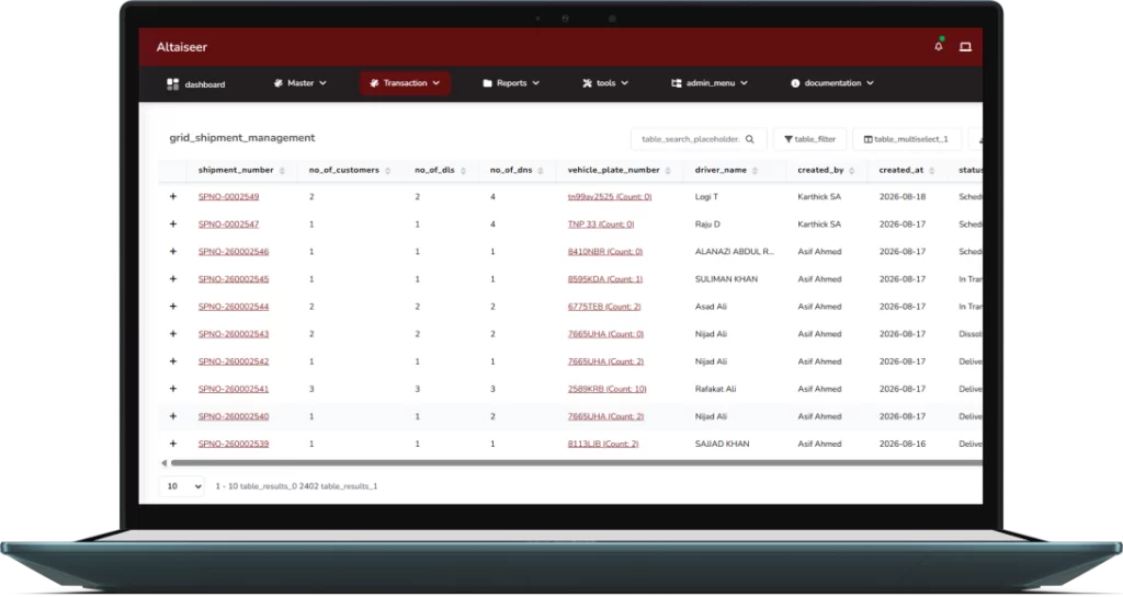 Shipment Management